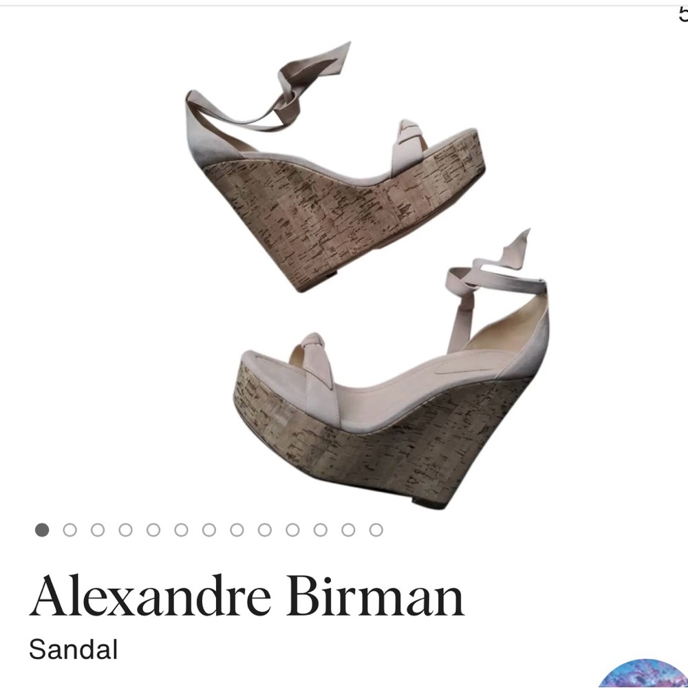 Alexandre Birman Gold Wedge Sandals